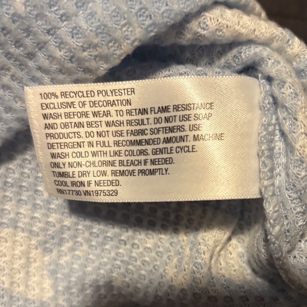 Cat & Jack Girls Blue Swan Waffle Knit Pajama Set Long Sleeve Top Shorts NWT M 8 - Picture 4 of 4
